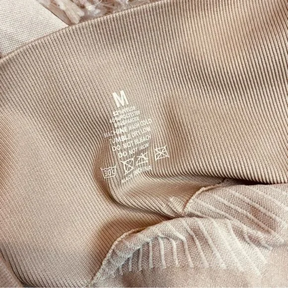 Vital Textured Compression Mesh seamless Tan Leggings Size M RefJ020-2 - Picture 6 of 11